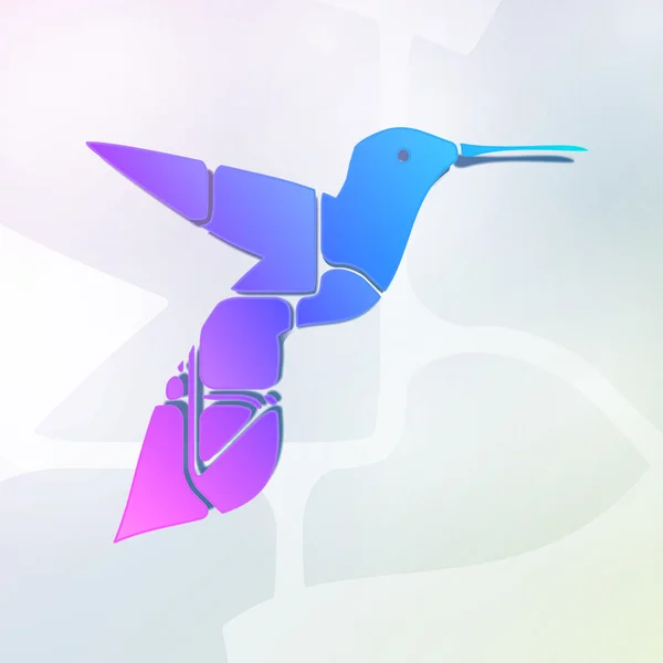 Abstrakt färgglada hummingbird — Stock vektor