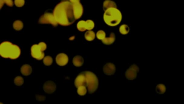 Background of particles moving, circular lights, HD 1080p, loop. — Stock Video