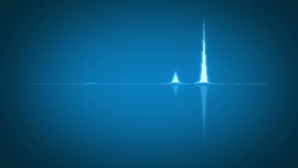 Blue Waveform Background Hd 1080p Loop Stock Video Majcot
