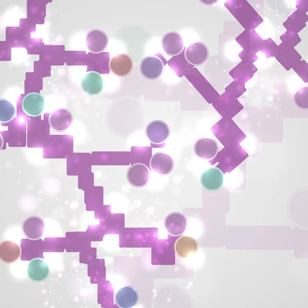 ADN colorido abstracto, molécula futurista, ilustración celular — Archivo Imágenes Vectoriales