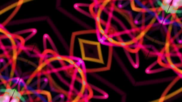 Motion abstract, futuristic light ornaments, HD 1080p, loop. — Stock Video