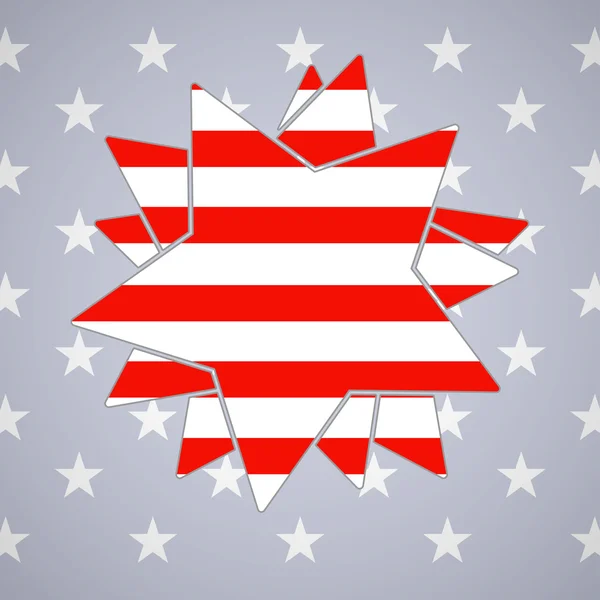 Amerikan bayrağı ile soyut yıldız — Stok Vektör