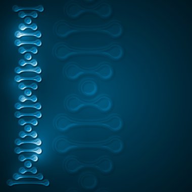 Abstract DNA, futuristic molecule clipart