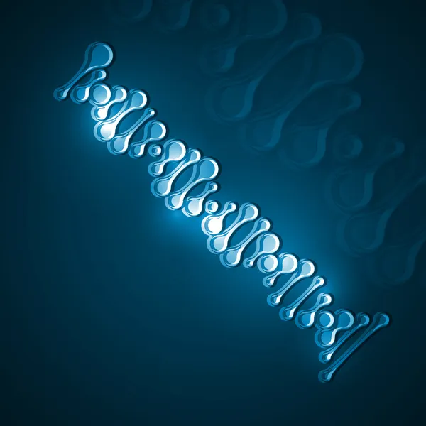 Abstracte dna, futuristische molecuul — Stockvector