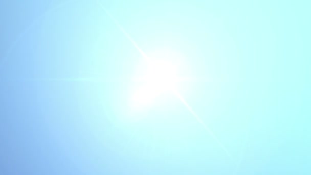 Beautiful sun over blue sky, HD 1080 — Stock Video