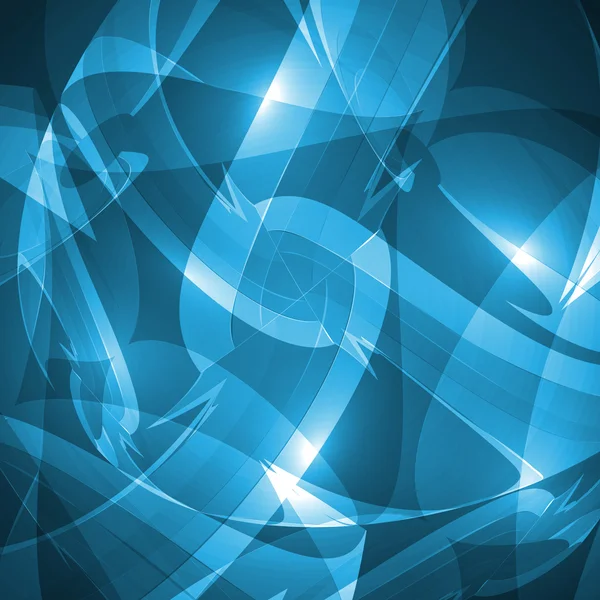 Abstrait bleu, fond d'onde — Image vectorielle