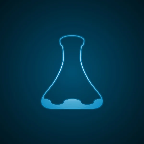 Laborkolben, blauer Hintergrund — Stockvektor
