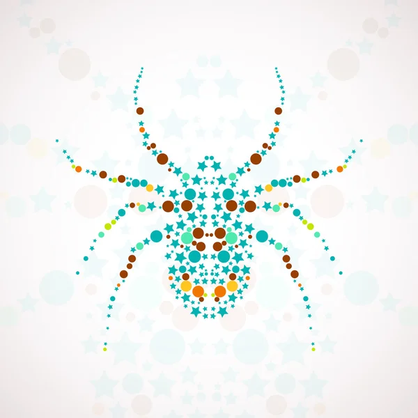 Abstraktní pavouk kreslený — Stockový vektor