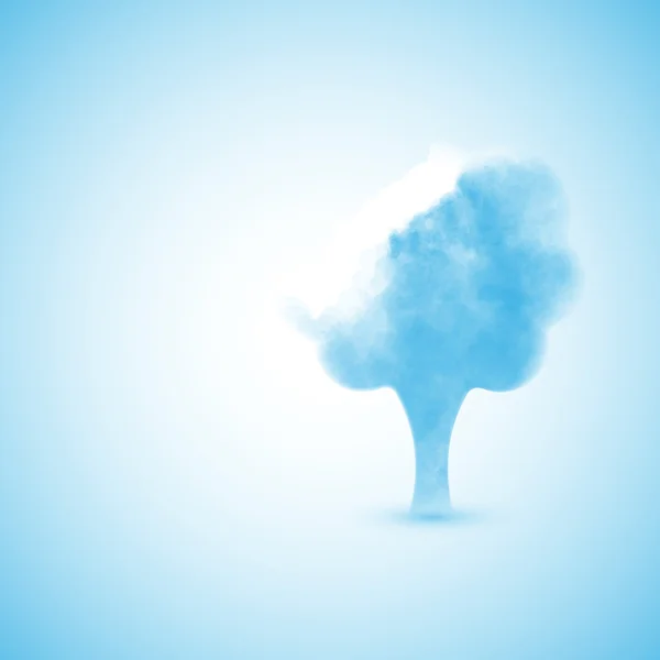 Nuvola sotto forma di albero — Vettoriale Stock