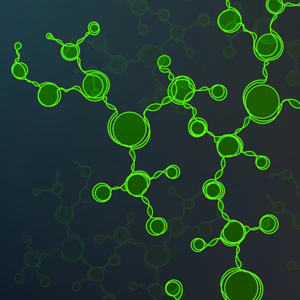 Futuristiska dna, abstrakt molekyl — Stock vektor