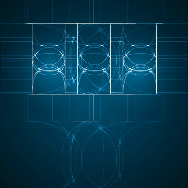 Tecnologia abstrata, desenho técnico — Vetor de Stock