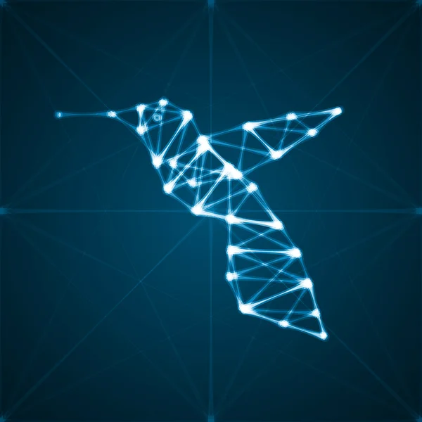 Illustration abstraite de colibri — Image vectorielle