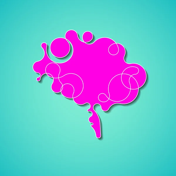 Concepto colorido del cerebro humano — Vector de stock