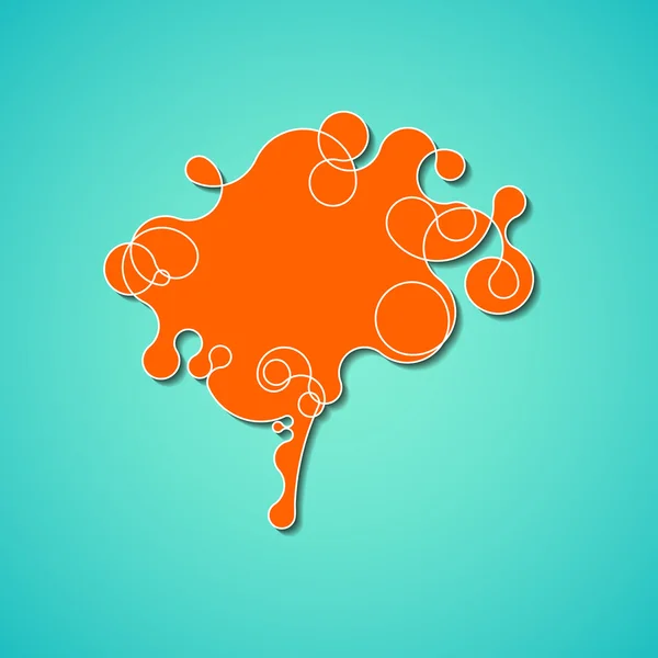 Concepto colorido del cerebro humano — Vector de stock