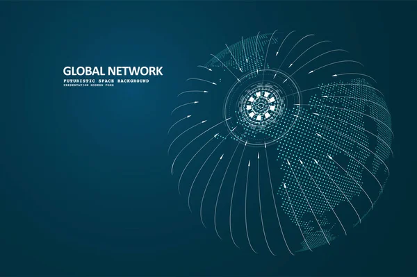 Globales Technologiekonzept Digitales Netzwerk Grafisches Konzept Grafisches Konzept Für Ihr — Stockvektor