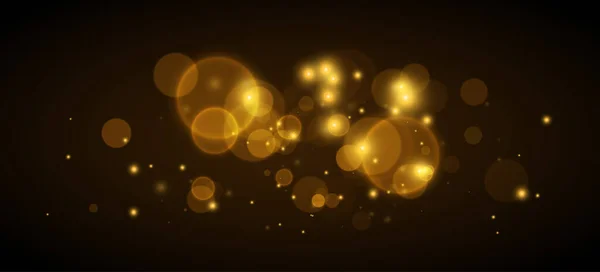 Goldene Lichteffekte Abstrakte Magie Grafisches Konzept Für Ihr Design — Stockvektor