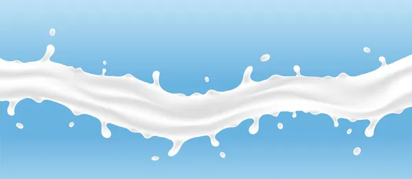 Lait Yaourt Vague Éclaboussure Illustration Peut Être Utilisée Comme Arrière — Image vectorielle