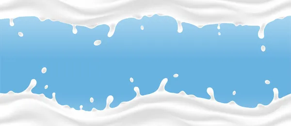 Mléko Nebo Jogurt Šplouchnutí Vlny Obrázek Lze Použít Jako Pozadí — Stockový vektor