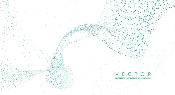 Flux Dynamique Des Particules Fond Vectoriel Abstrait Concept Graphique Pour — Image vectorielle
