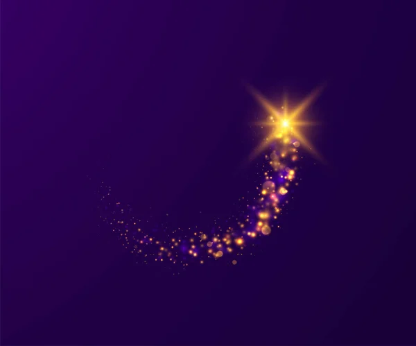 Glittering Star Dust Lights Lights Effect Particles Illustration Graphic Concept — Stock Vector