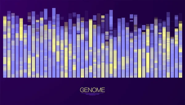 Stora Genomiska Data Visualisering Dna Test Genom Karta Grafiskt Koncept — Stock vektor
