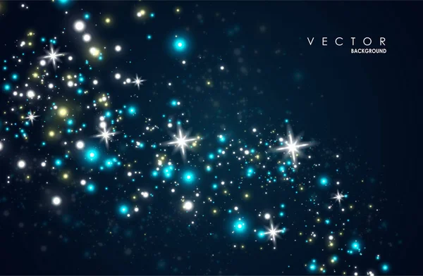 Glühende Magische Welle Von Glitzernden Sternen Grafikkonzept Für Ihr Design — Stockvektor