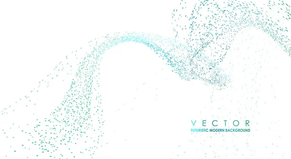 Dynamický Tok Částic Abstraktní Vektorové Pozadí Grafický Koncept Pro Váš — Stockový vektor