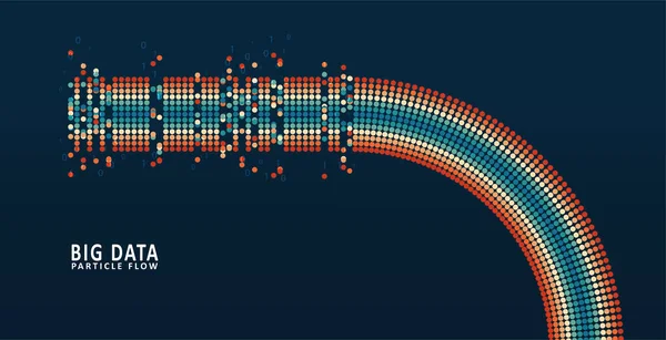 Abstrakcyjna Wizualizacja Infografiki Reprezentacja Wielkiego Kodu Danych Futurystyczna Sieć Lub — Wektor stockowy