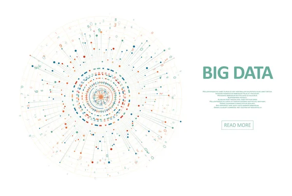 Visualización Abstracta Big Data Representación Código Big Data Red Futurista — Vector de stock