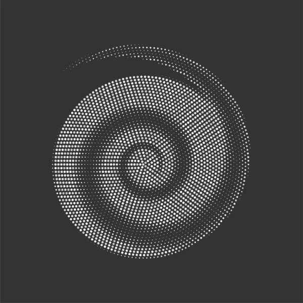 抽象形状 由圆点组成 带有颗粒的灰色背景 为您的设计提供图形化概念 — 图库矢量图片