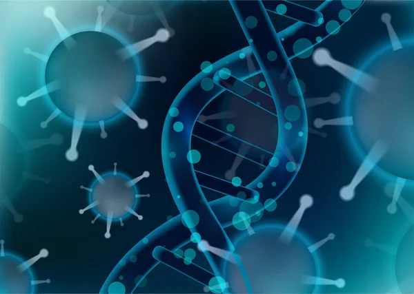 Estructura Molecular Del Virus Prueba Adn Abstracto Concepto Gráfico Para — Archivo Imágenes Vectoriales