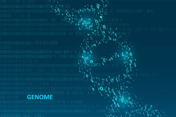 Stora Genomiska Data Visualisering Dna Test Genom Karta Grafiskt Koncept — Stock vektor