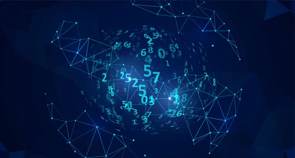 Visualización Macrodatos Concepto Gráfico Red Global Concepto Innovación Digital Para — Archivo Imágenes Vectoriales