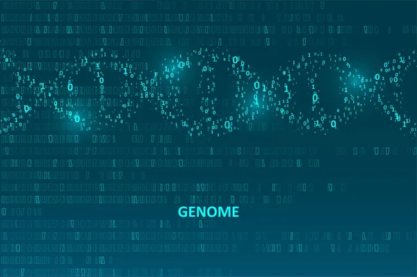 Nagy Genomikus Adat Vizualizáció Dns Teszt Genom Térkép Grafikus Koncepció — Stock Vector