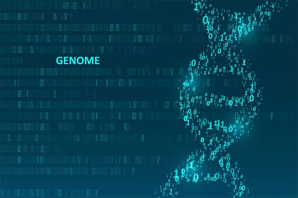 Visualização Grandes Dados Genômicos Teste Adn Mapa Genoma Conceito Gráfico — Vetor de Stock