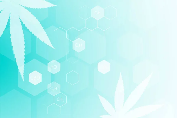 Formula Molecular Structure Marijuana Cbd Medical Marijuana Concept Graphic Concept — Stock Vector