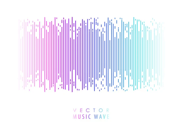 Sound Wave Poster Abstract Waves Particles Graphic Concept Your Design — Stock Vector