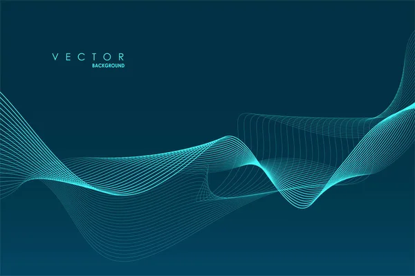 抽象波線 液体曲線の形状 あなたのデザインのグラフィックコンセプト — ストックベクタ
