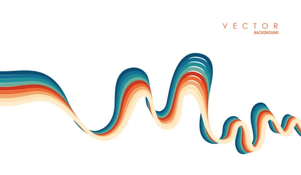 Abstrakte Wellenlinien Flüssige Farbformen Grafisches Konzept Für Ihr Design — Stockvektor