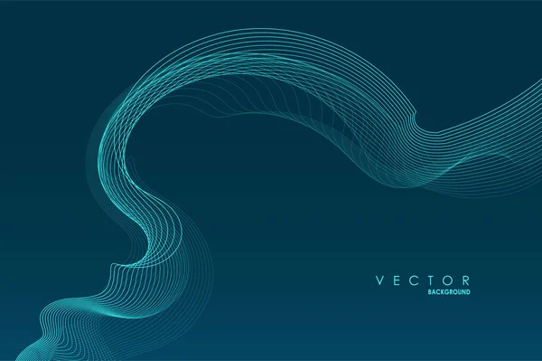 Abstraktní Vlnové Linie Tekuté Křivky Grafický Koncept Pro Váš Design — Stockový vektor