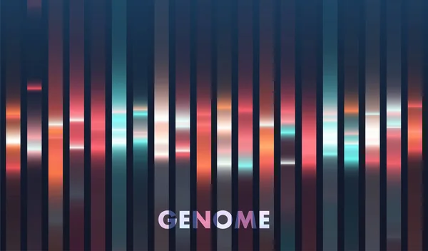 Genomik Veri Görselleştirmesi Dna Testi Genom Haritası Tasarımınız Için Grafiksel — Stok Vektör