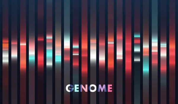 Visualizzazione Grandi Dati Genomici Test Del Dna Mappa Genomica Concetto — Vettoriale Stock