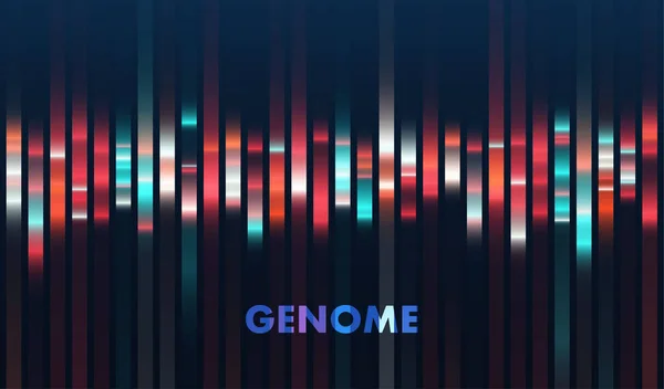 Big Genomic Data Visualization Dna Test Genom Map Graphic Concept — Stock Vector