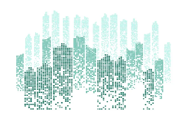 Progettazione Concept Edifici Intelligenti Illustrazione Della Città Concetto Grafico Tuo — Vettoriale Stock