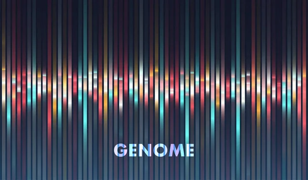 Visualización Grandes Datos Genómicos Prueba Adn Mapa Del Genoma Concepto — Vector de stock
