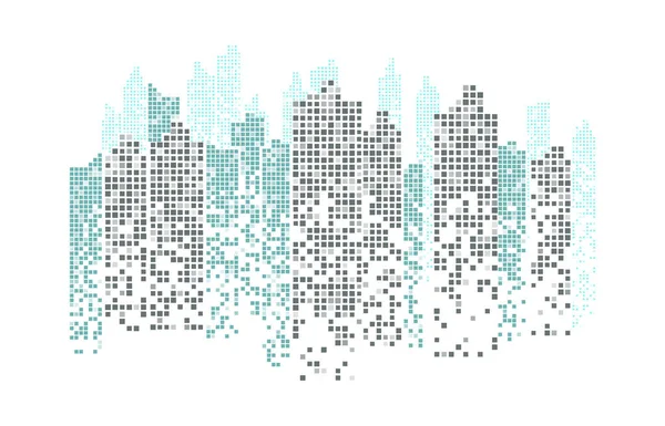 Şehir Illüstrasyonu Için Akıllı Bina Tasarımı Tasarımınız Için Grafiksel Kavram — Stok Vektör