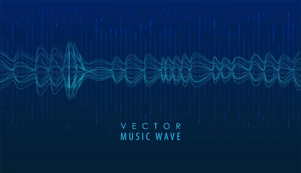 Schallwellen Plakat Abstrakte Wellen Mit Teilchen Grafisches Konzept Für Ihr — Stockvektor