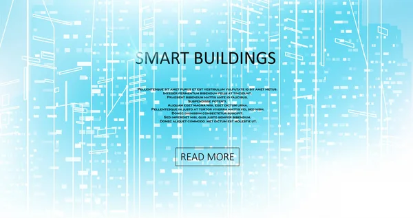 Smart Building Concept Design Für Die Stadtveranschaulichung Grafisches Konzept Für — Stockvektor