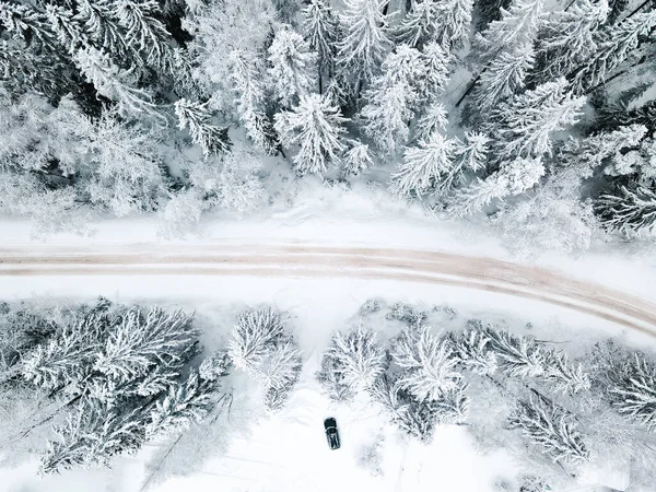 Salju Musim Dingin Menutupi Jalanan Pemandangan Musim Dingin Latar Belakang Stok Foto