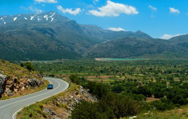 Picturesque road from Lasithi Plateau clipart